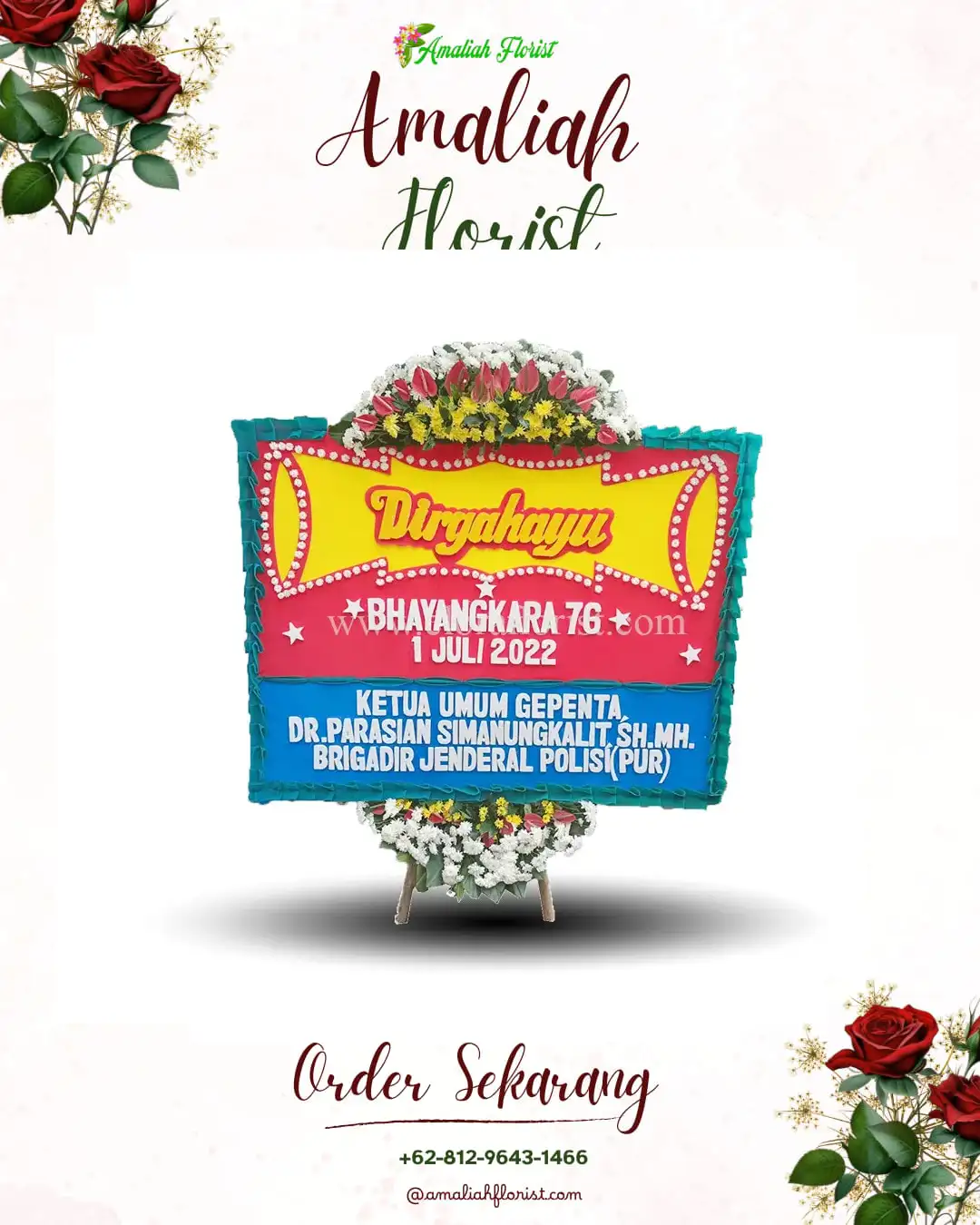 Papan Bunga HUT Ulang Tahun Matan Hilir Utara